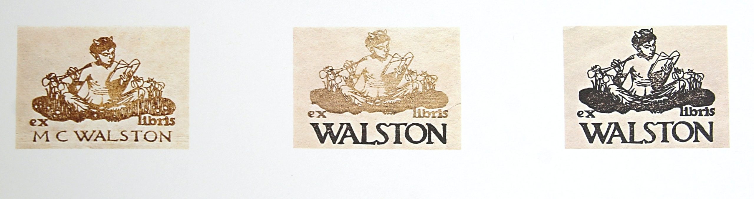 Bookplate for M.C. Walston by WJ Phillips