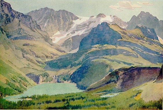 Lake O'Hara from Mount Odaray by WJ Phillips