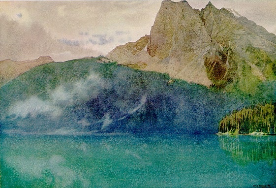 Mount Burgess and Emerald Lake by WJ Phillips