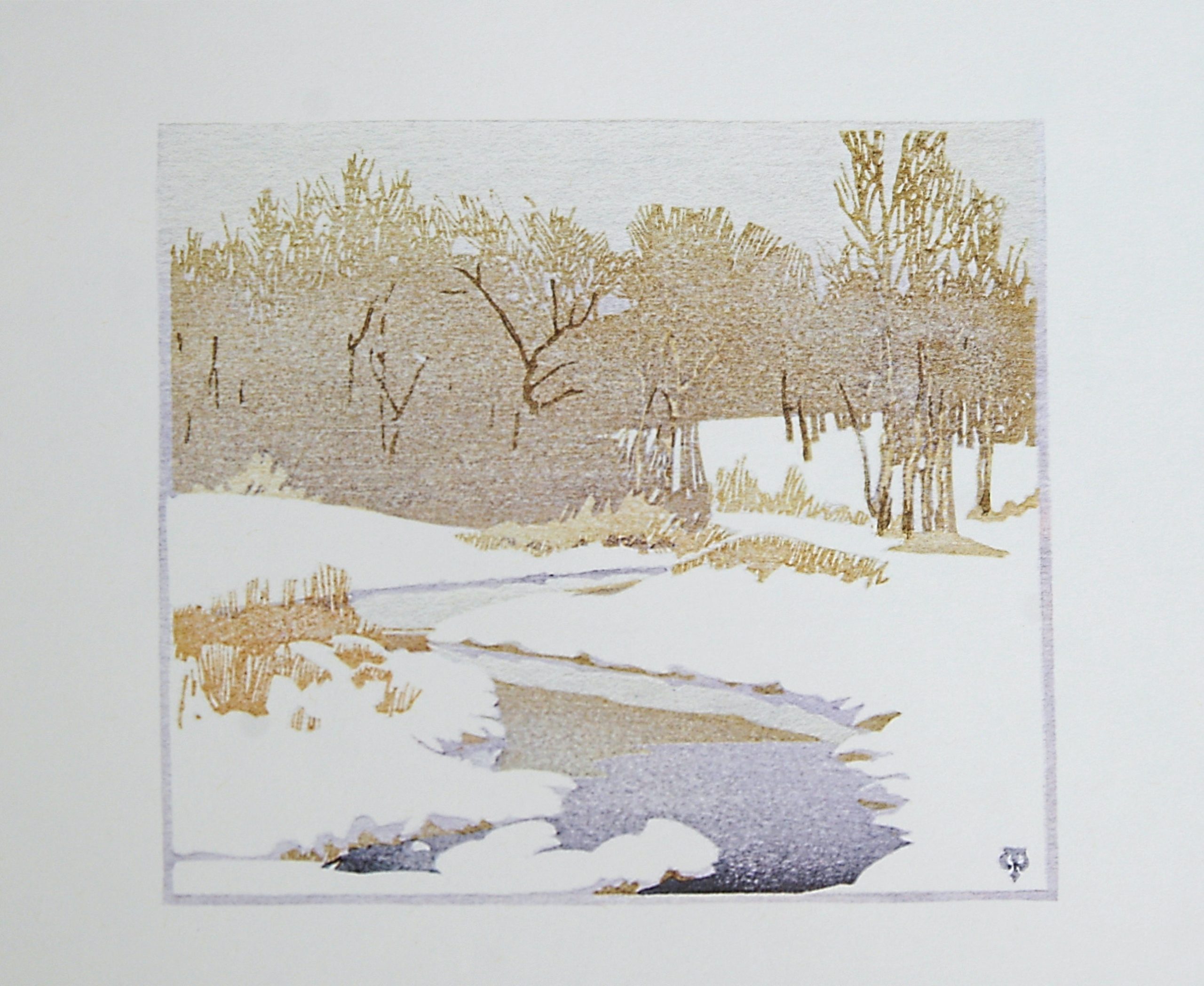 The Stream in Winter by WJ Phillips